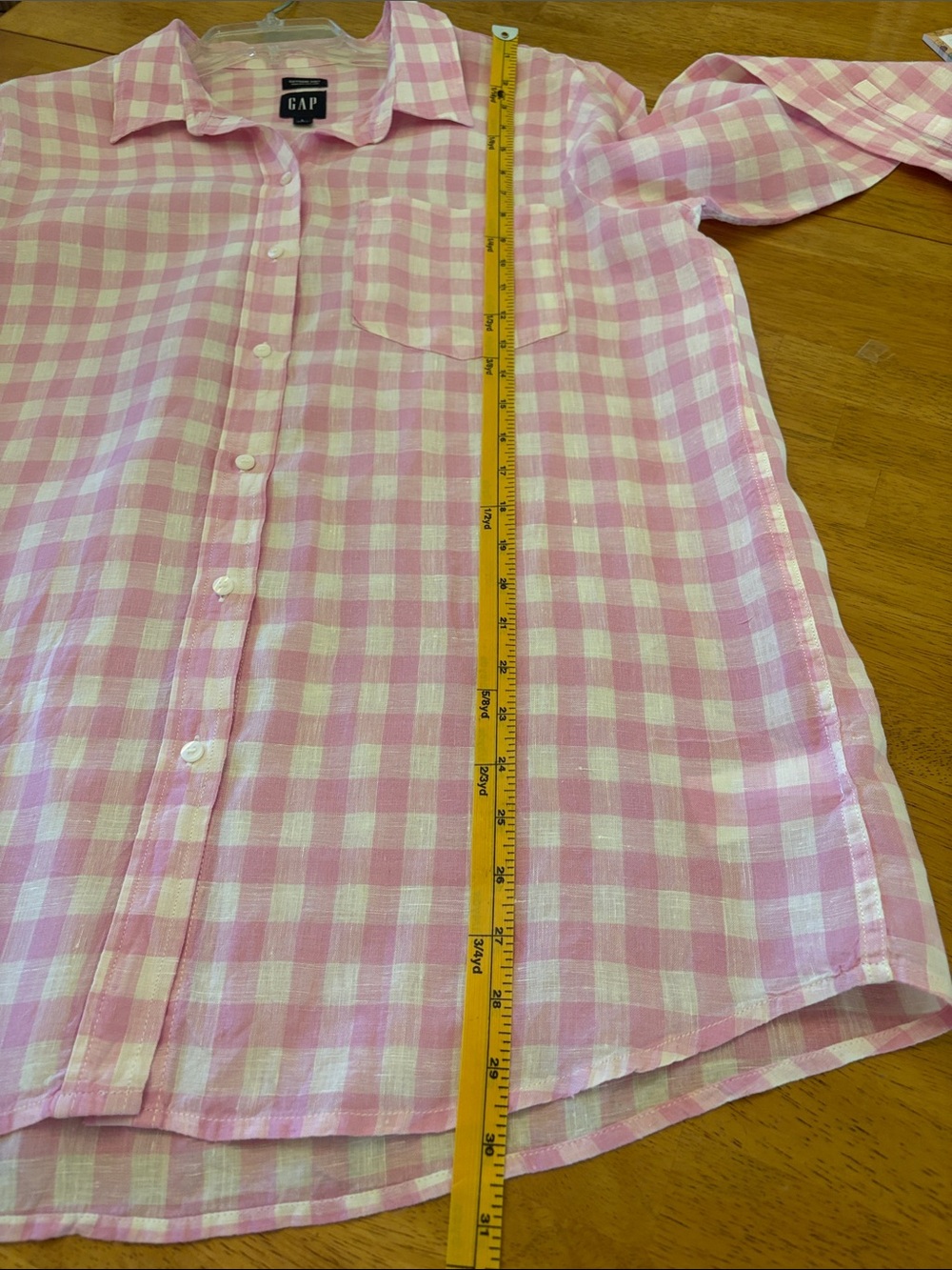 GAP Pink & White Gingham Button-Down Shirt - Picture 10 of 11